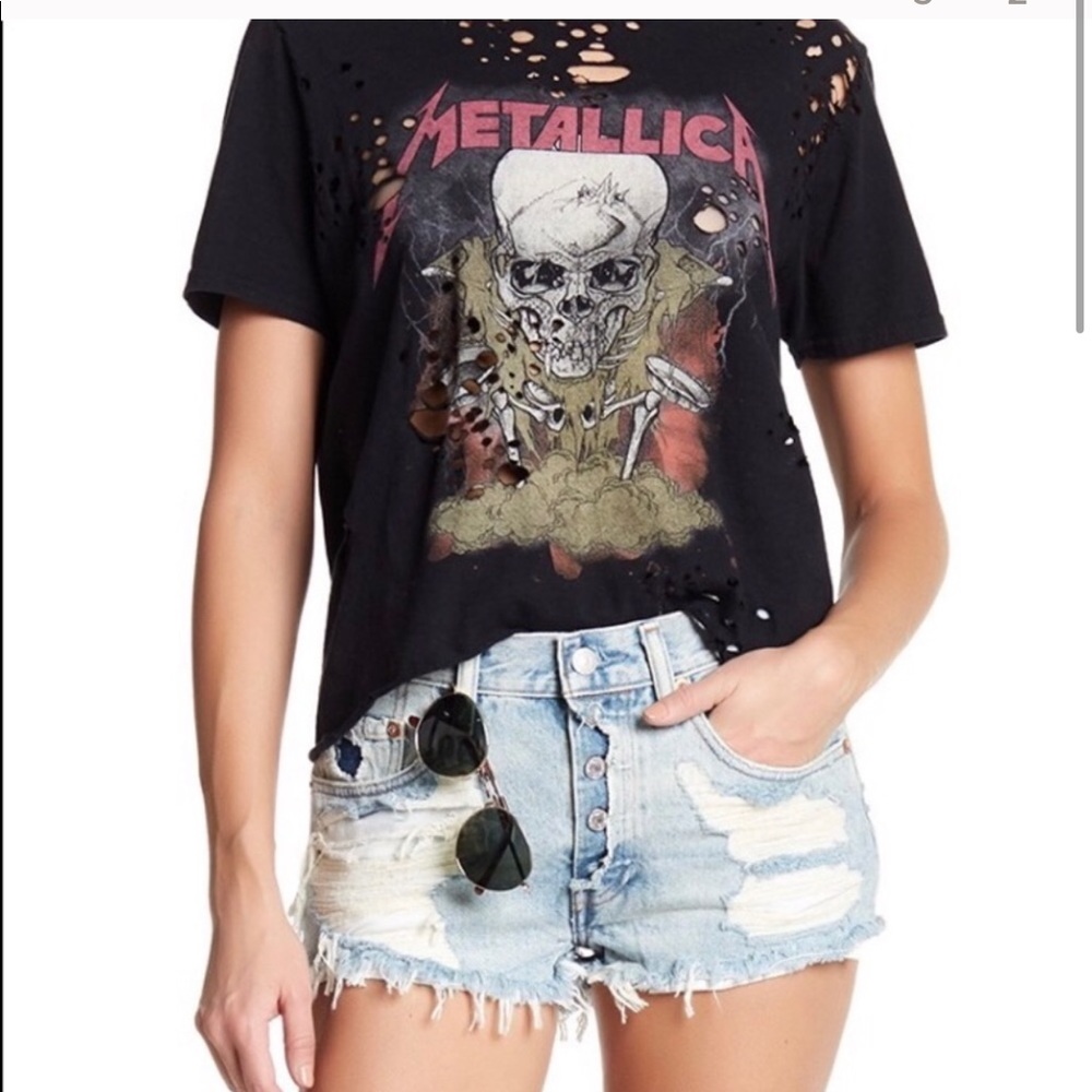 Levis 501 Rolling Stones Denim Shorts